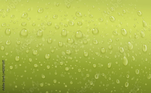 green water drops