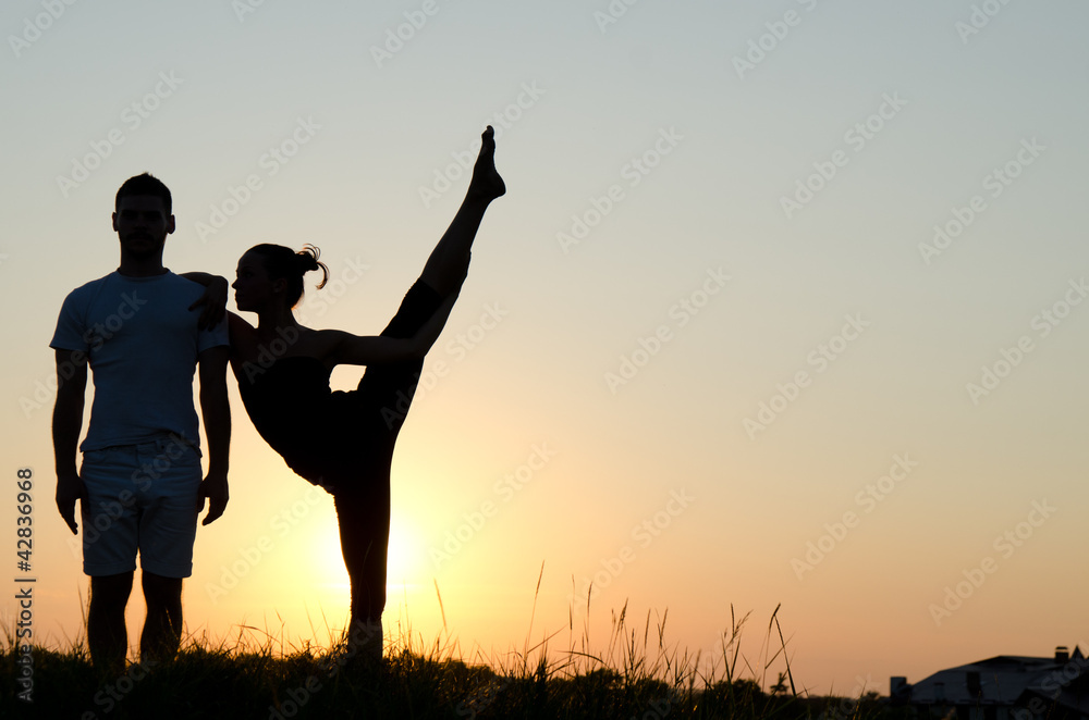Acrobatic couple. Acrobatic couple.