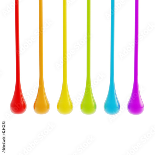 Rainbow colors oil paint gl...