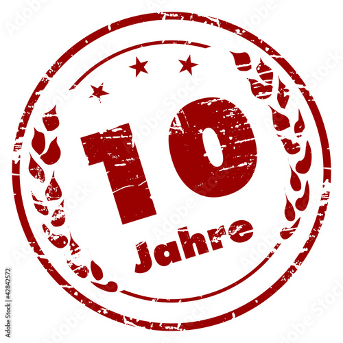 10 Jahre Stempel