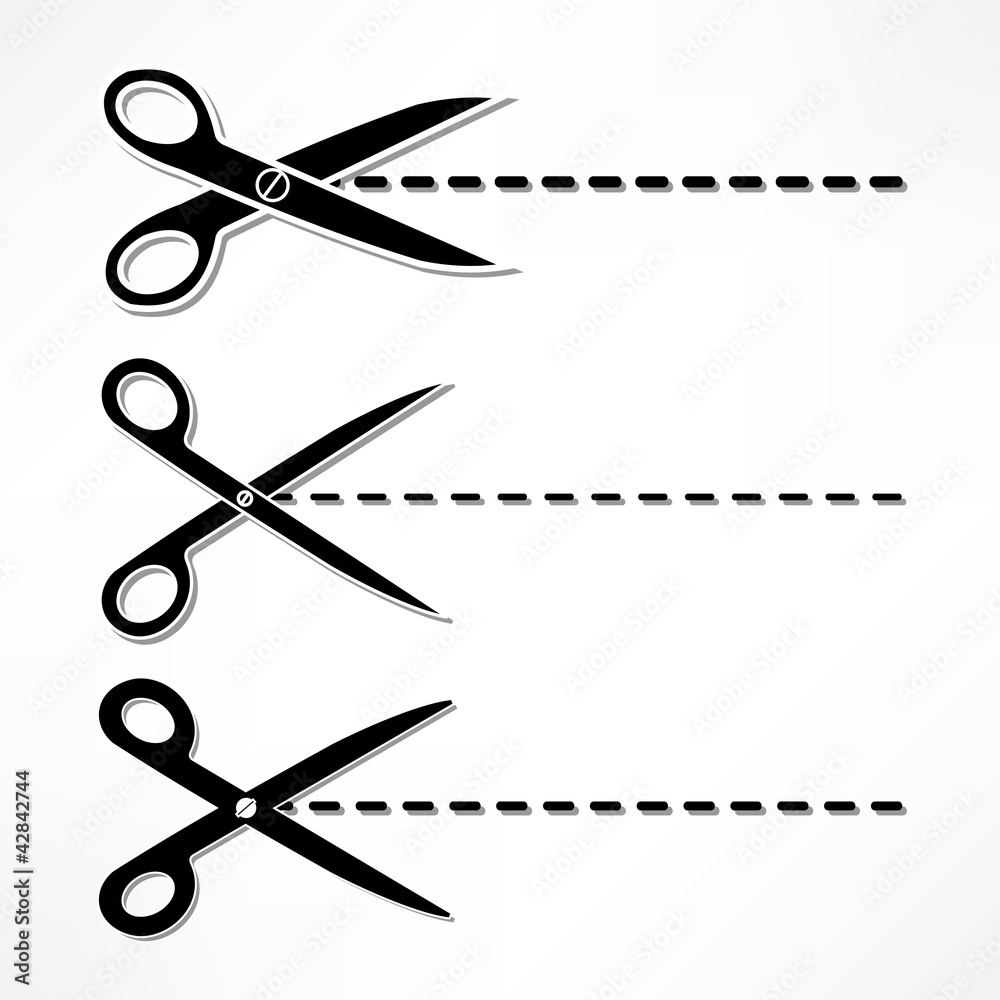 scissors cut lines scissors cut lines