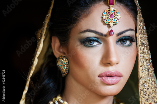 portrait of a beautiful Indian bride
