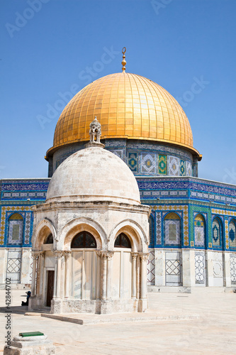 Golden Dome on the Rock Mosque in Jerusalem, Israel.