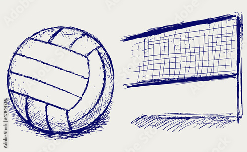 Sketch volleyball