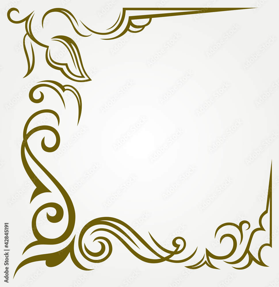 Calligraphic design element and page decoration Calligraphic design element and page decoration