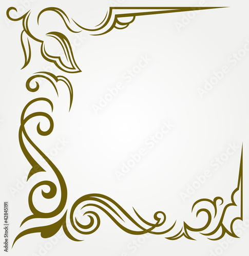 Calligraphic design element and page decoration