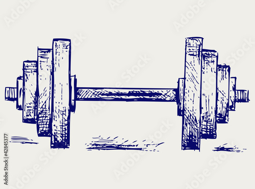 Sketch dumbbell weight