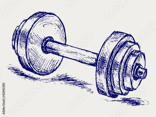 Sketch dumbbell weight
