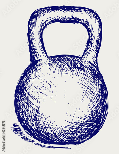 Sketch dumbbell weight