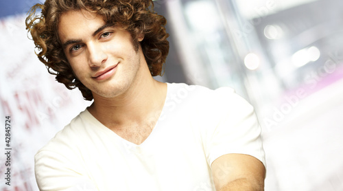 young man smiling photo