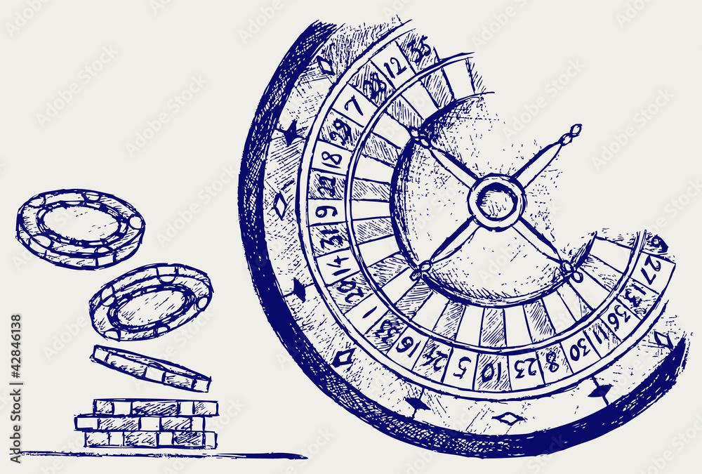 Fototapeta premium Gambling. Sketch