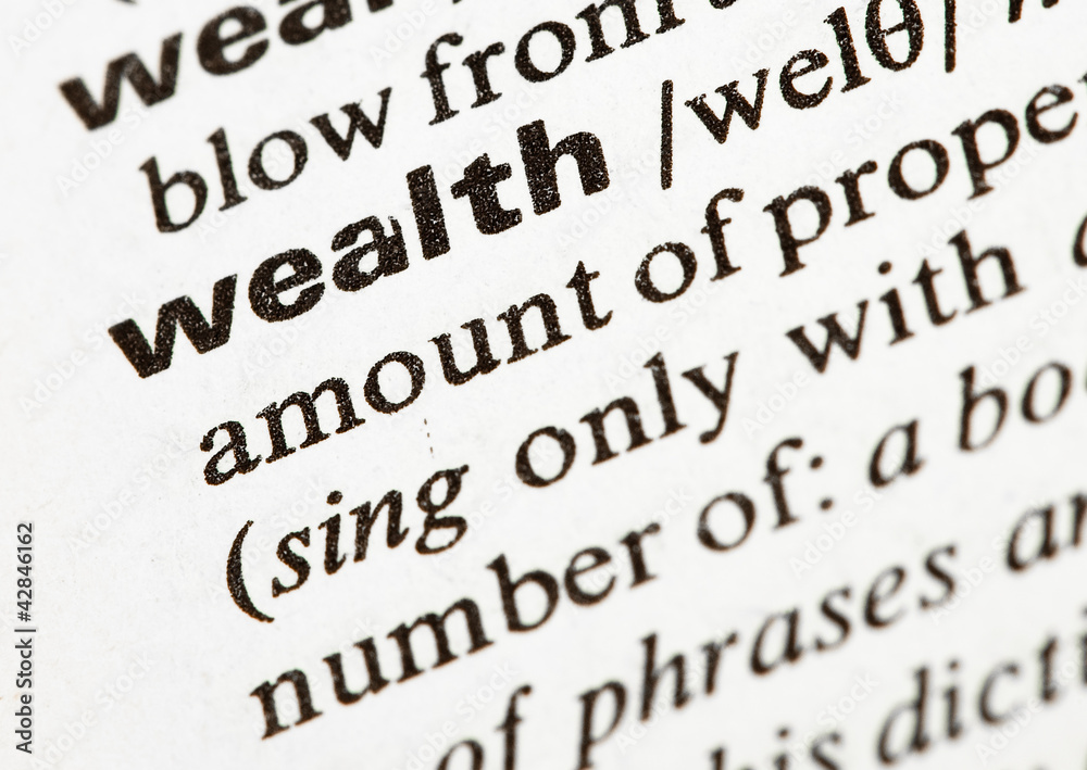 Obraz premium wealth word