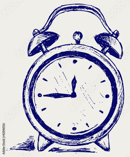 Alarm clock. Sketch