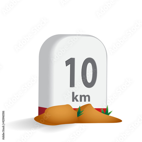 Milestone in the mountains