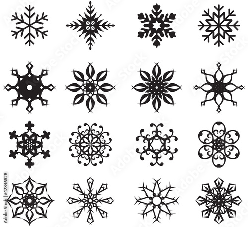 Snowflakes set