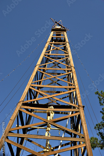 Old oil derrick in Kilgore Texas photo