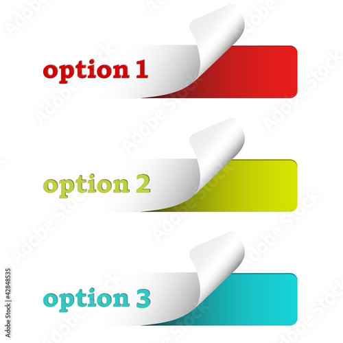 Set of Colorful Vector Sample stickers for various options