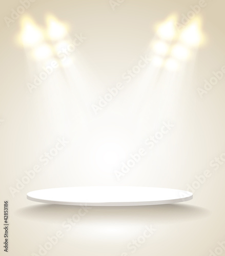 Bright stage with spot lights