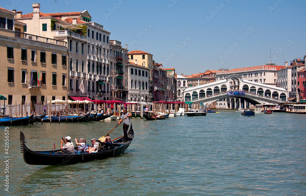 Grand canal de Venise et Pont du Rialto