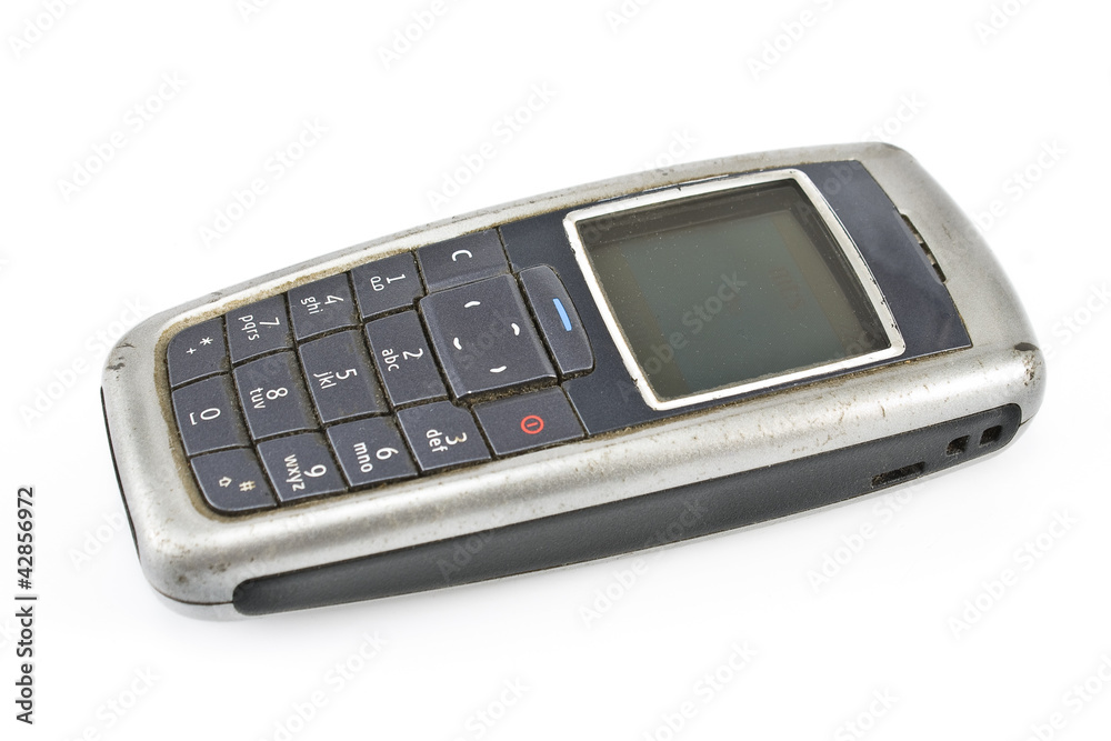 Old dusty mobile phone Old dusty mobile phone