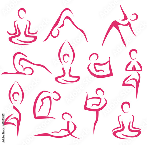 big set of yoga symbols #42859167