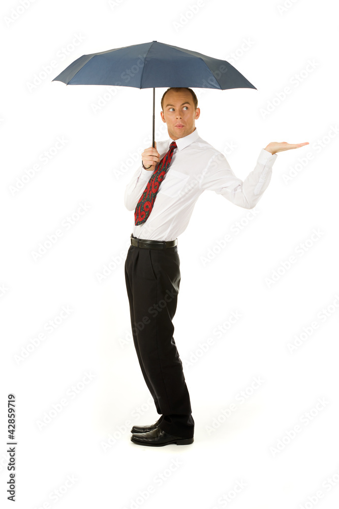 man under the umbrella