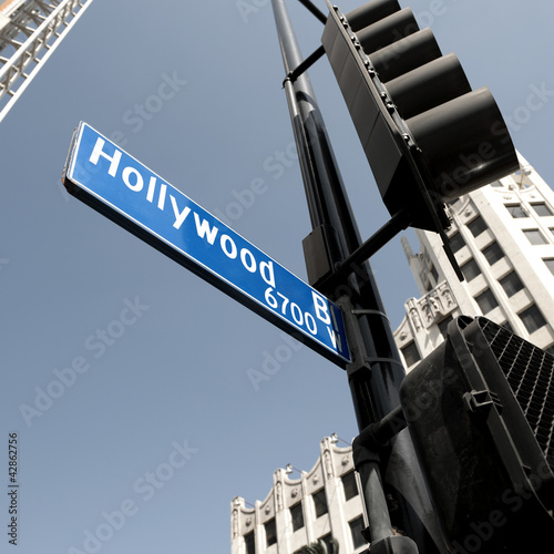 Hollywood boulevard sign, California, USA photo