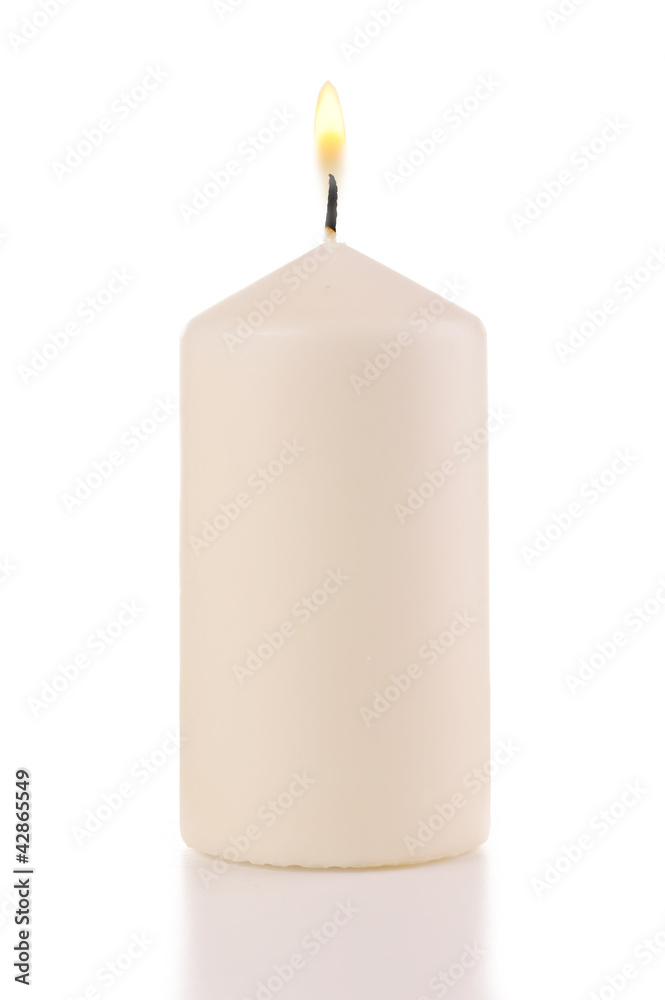 candle on a white background candle on a white background
