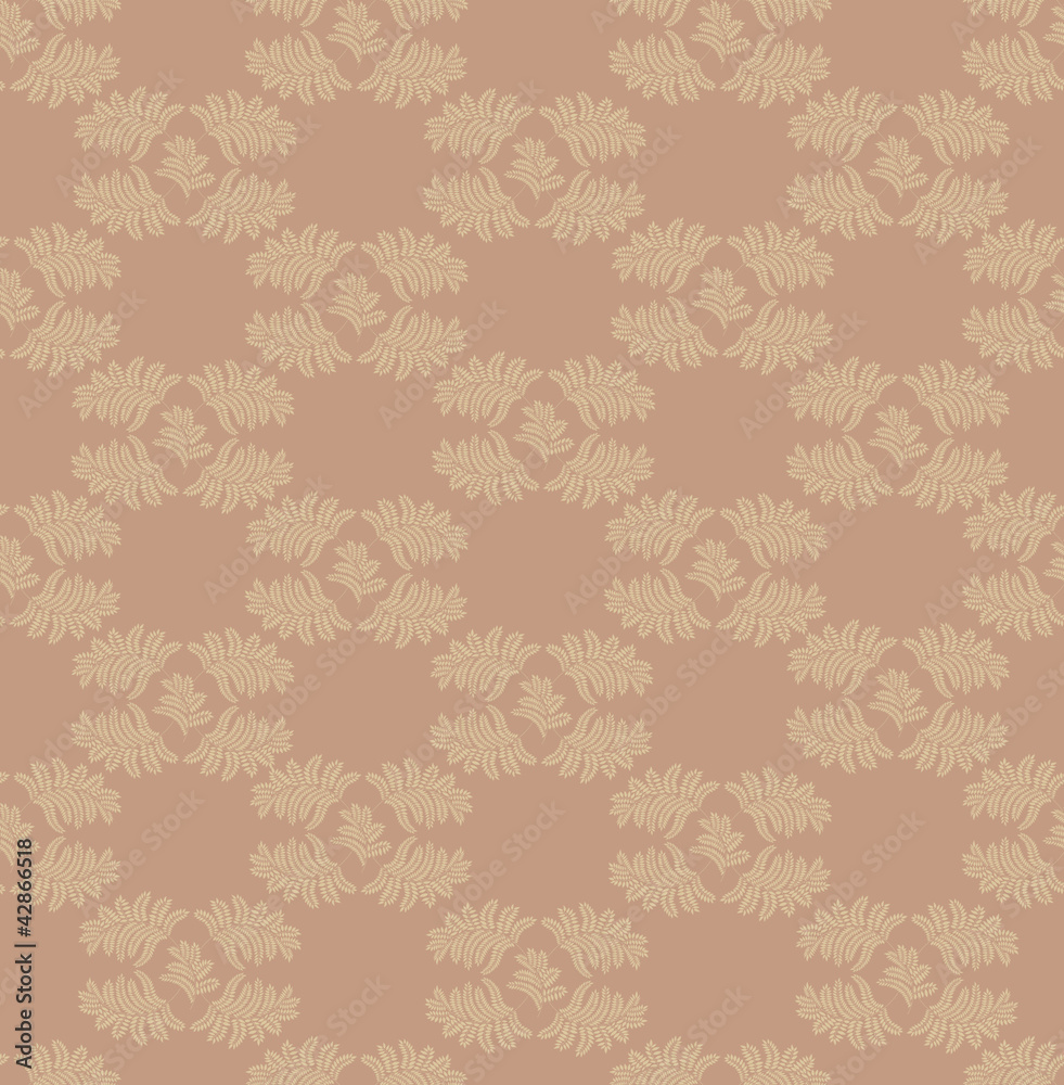 seamless pattern with leaves on beige background, Print seamless pattern with leaves on beige background, Print