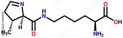 Amino acid pyrrolysine structural formula