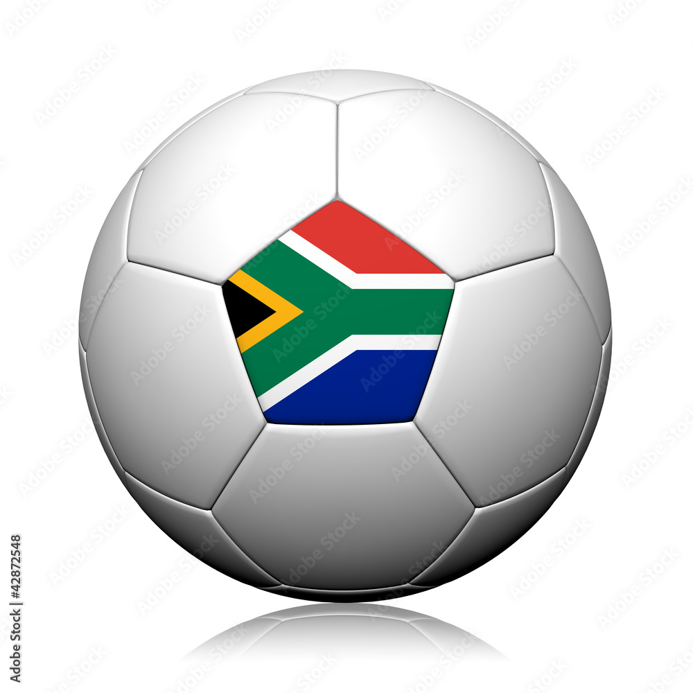 South Africa Flag Pattern 3d rendering of a soccer ball South Africa Flag Pattern 3d rendering of a soccer ball