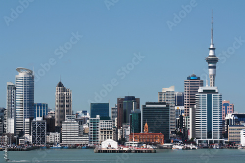 Auckland City and Harbour with Skytower