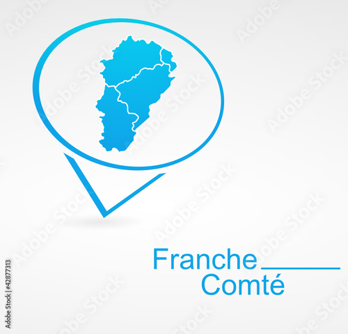 franche-comté région de france dans signet bleu