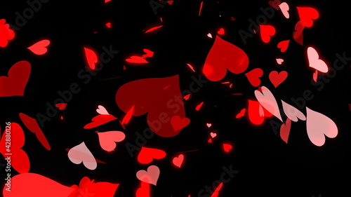 HD Looping Falling Hearts Animation for your Wedding Video