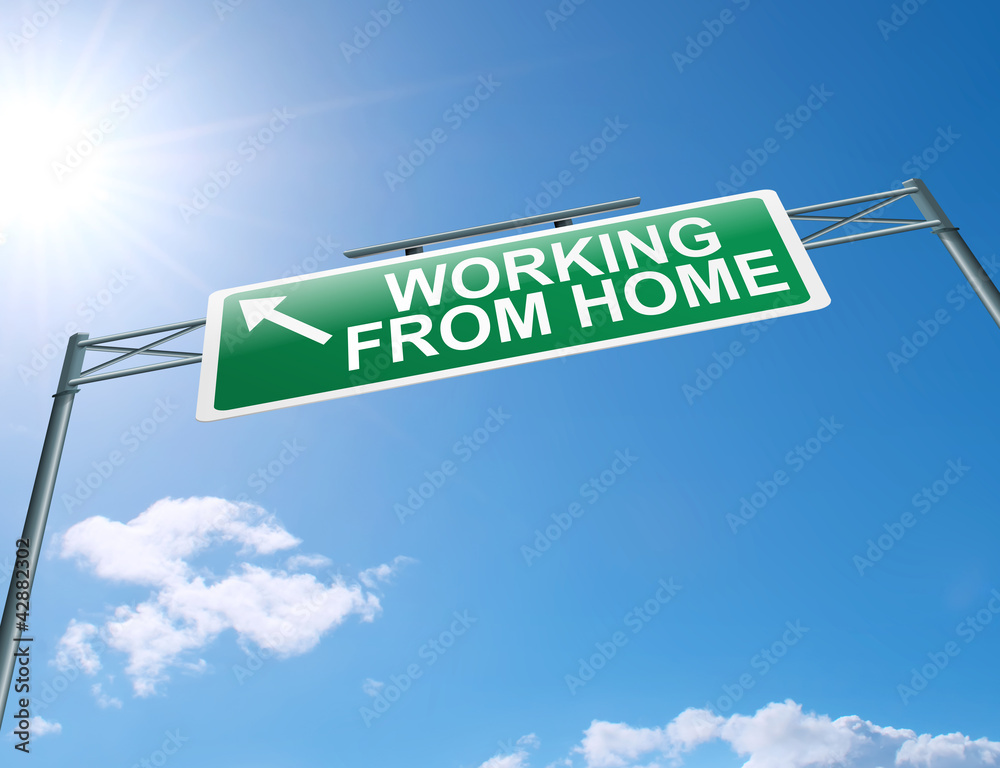 Obraz premium Working from home concept.