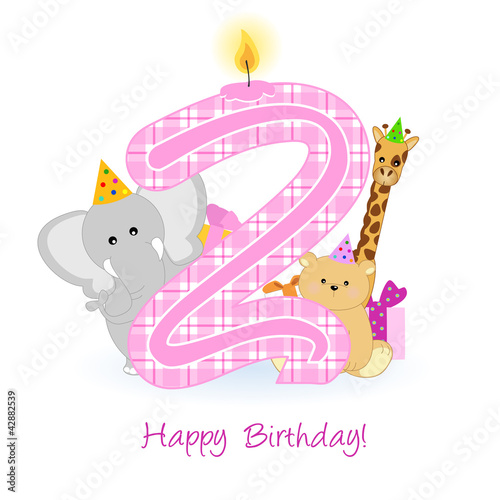 happy second birthday - buon compleanno - 2 anni