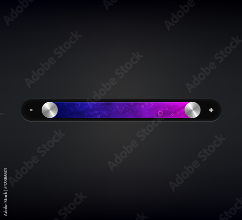 Vector slider or horizontal scroll bar