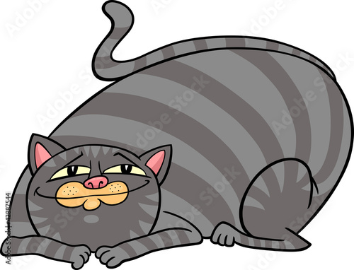 tabby fat cat cartoon