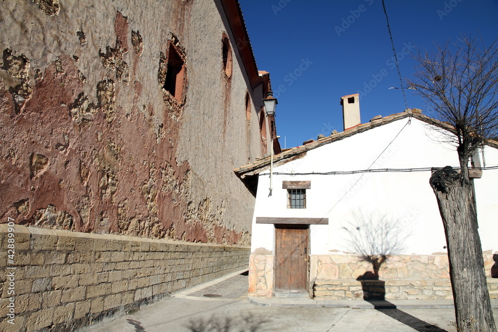 Church wall, Linares de Mora,Teruel , Aragon,Spain