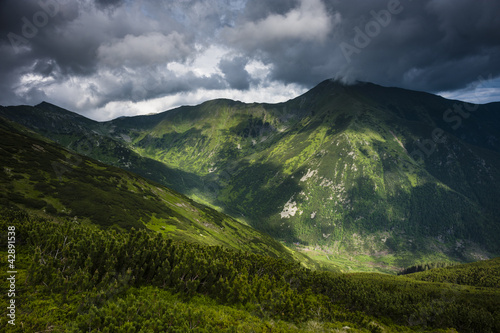 Mountains before storm