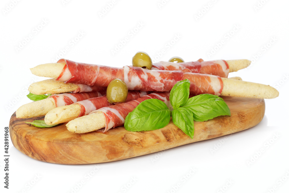 Grissinis mit Prosciutto Schinken Grissinis mit Prosciutto Schinken