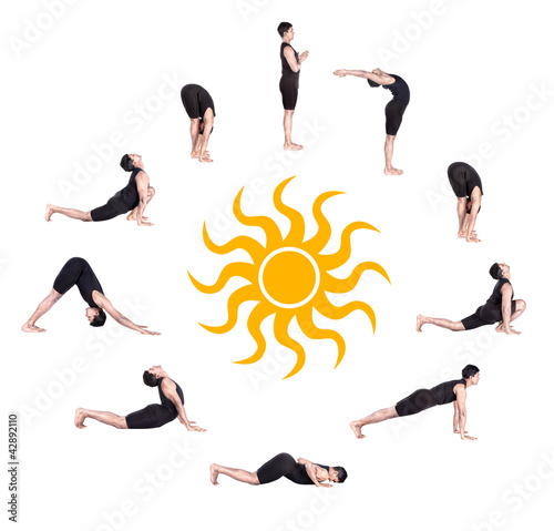 surya namaskar sun salutation photo