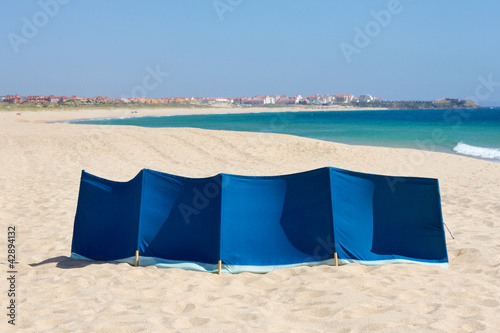 windbreak on beach photo