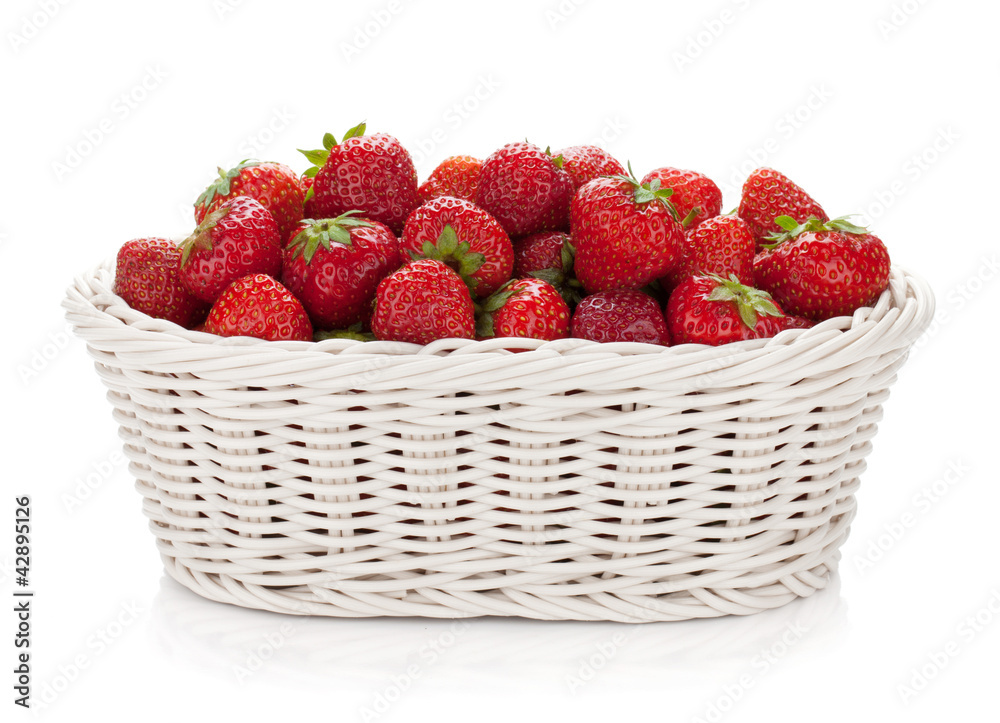 Basket of ripe strawberries Basket of ripe strawberries