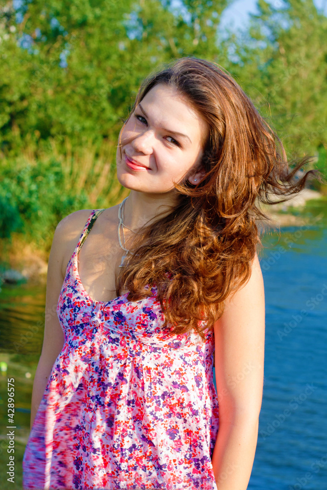 Portrait of a young smiling woman Portrait of a young smiling woman
