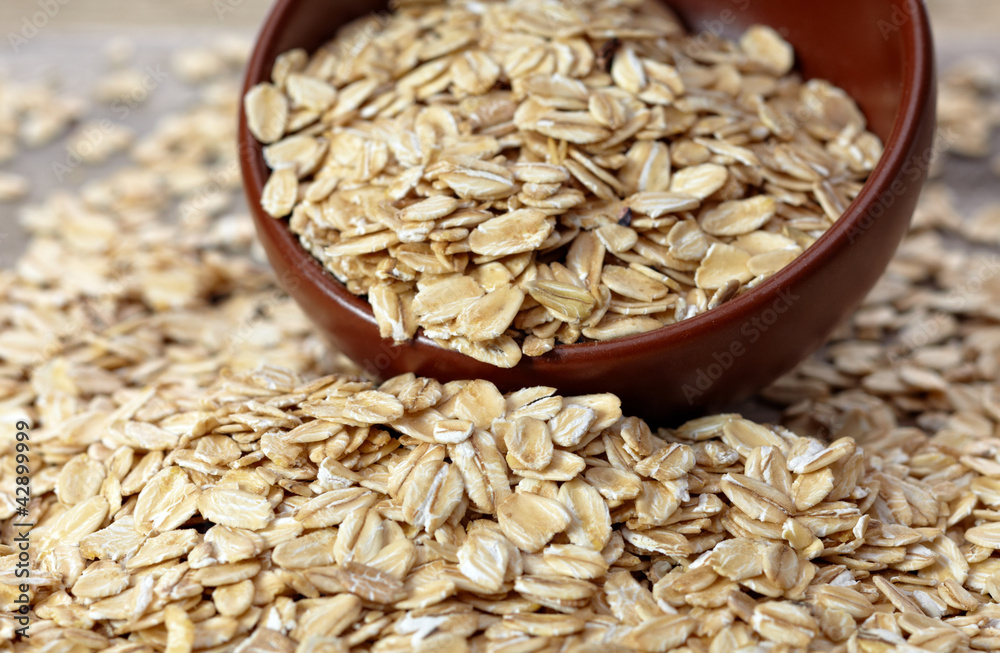 Bowl of oat flakes Bowl of oat flakes