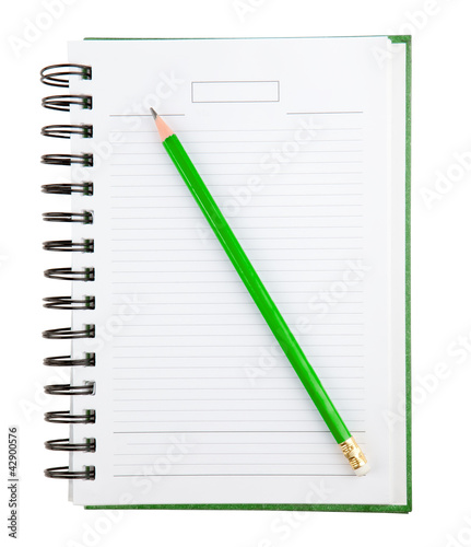 Fotografia notepad and pencil