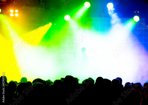 colorful stage lights