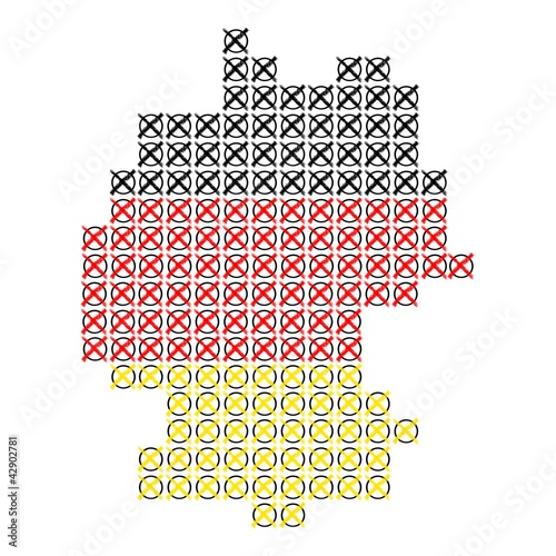 Fotografie Deutschland aus Wahlkreuzen