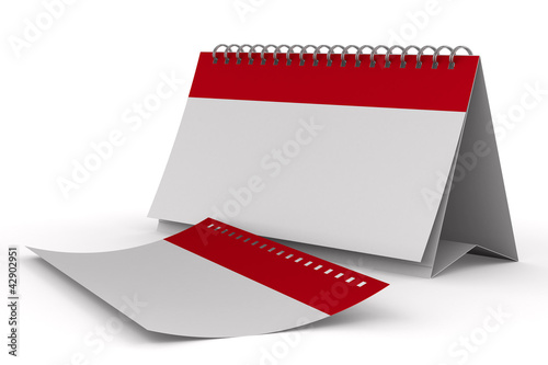 Calendar on white background. Isolated 3D image